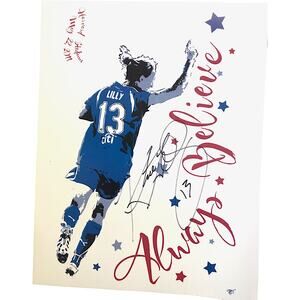 Kristine Lilly #13 Boston Breakers 2011 Always Believe Autographed Poster